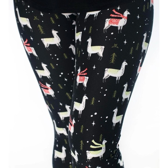Christmas Llama leggings size 6-14 OneSize Feliz llamadad - Picture 11 of 11